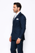 Suits With Baggy Pleated Pants - Wide Leg Pants 100% Wool - Classic Fit in Navy Color  by Rossiman