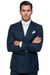Suits With Baggy Pleated Pants - Wide Leg Pants 100% Wool - Classic Fit in Navy Color  by Rossiman