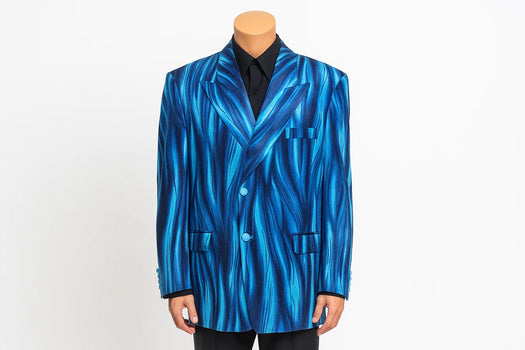 Men'S Flame Jacket/Cheap Priced Unique Fashion Designer Men'S Dress Blazers Sale In Blue