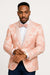 Mens Paisley Jeweled Shawl Prom Tuxedo in Blush Pink
