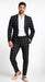 Bold Gangster Plaid Suit - 1920s Mens Fashion Window Pane Suit - Black