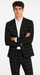 Bold Gangster Plaid Suit - 1920s Mens Fashion Window Pane Suit - Black