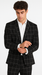 Bold Gangster Plaid Suit - 1920s Mens Fashion Window Pane Suit - Black