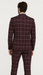 Bold Gangster Plaid Suit - 1920s Mens Fashion Window Pane Suit - Burgundy