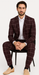 Bold Gangster Plaid Suit - 1920s Mens Fashion Window Pane Suit - Burgundy