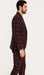 Bold Gangster Plaid Suit - 1920s Mens Fashion Window Pane Suit - Burgundy