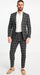 Bold Gangster Plaid Suit - 1920s Mens Fashion Window Pane Suit - Charcoal
