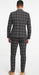 Bold Gangster Plaid Suit - 1920s Mens Fashion Window Pane Suit - Charcoal