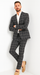 Bold Gangster Plaid Suit - 1920s Mens Fashion Window Pane Suit - Charcoal