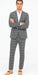 Bold Gangster Plaid Suit - 1920s Mens Fashion Window Pane Suit - Grey