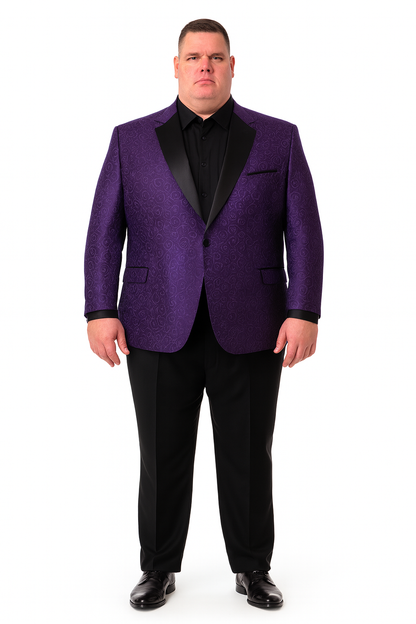 Purple Buttons Closure  Floral Sportcoat