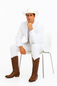 Bolzano Men's 100% Polyester 2 Buttons Fully Lined Dress Suits