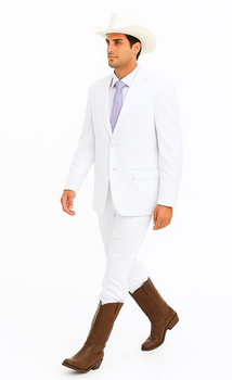 Bolzano Men's 100% Polyester 2 Buttons Fully Lined Dress Suits - Image 5