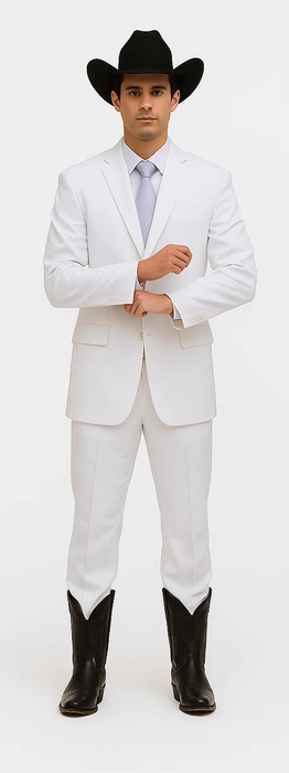 Bolzano Men's 100% Polyester 2 Buttons Fully Lined Dress Suits
