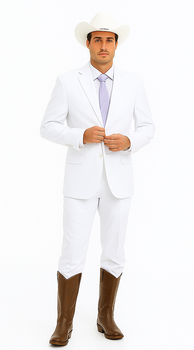 Bolzano Men's 100% Polyester 2 Buttons Fully Lined Dress Suits - Image 7