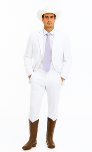 Bolzano Men's 100% Polyester 2 Buttons Fully Lined Dress Suits