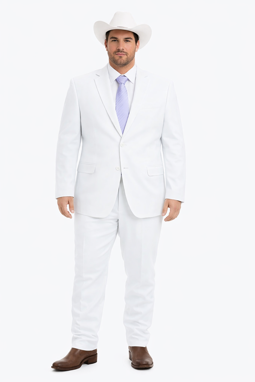 Bolzano Men's 100% Polyester 2 Buttons Fully Lined Dress Suits