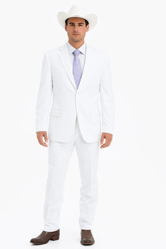 Bolzano Men's 100% Polyester 2 Buttons Fully Lined Dress Suits