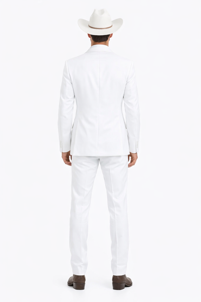 Bolzano Men's 100% Polyester 2 Buttons Fully Lined Dress Suits