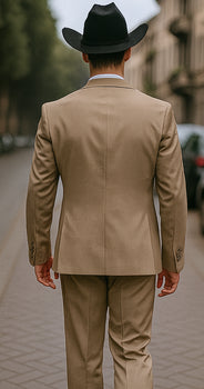 Bolzano Men's 2 Button 100% Polyester Fully Lined Dress Suit - Image 2