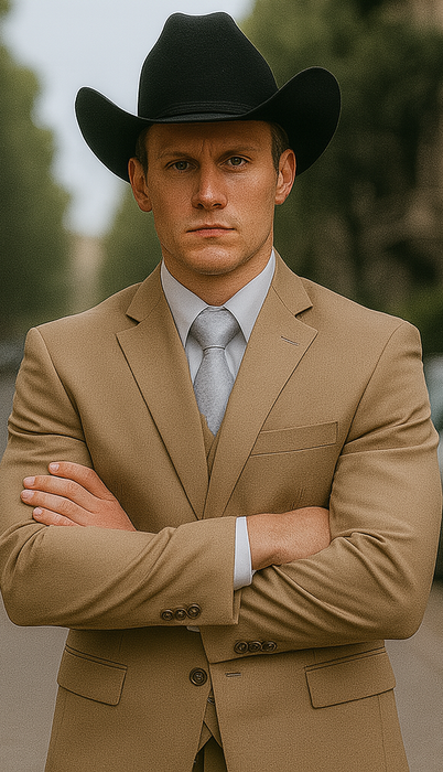 Bolzano Men's 2 Button 100% Polyester Fully Lined Dress Suit