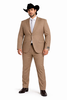 Bolzano Men's 2 Button 100% Polyester Fully Lined Dress Suit