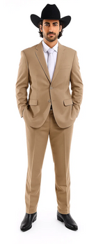 Bolzano Men's 2 Button 100% Polyester Fully Lined Dress Suit - Image 4