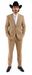 Bolzano Men's 2 Button 100% Polyester Fully Lined Dress Suit