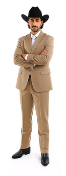 Bolzano Men's 2 Button 100% Polyester Fully Lined Dress Suit - Image 5