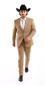 Bolzano Men's 2 Button 100% Polyester Fully Lined Dress Suit