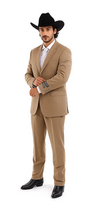 Bolzano Men's 2 Button 100% Polyester Fully Lined Dress Suit