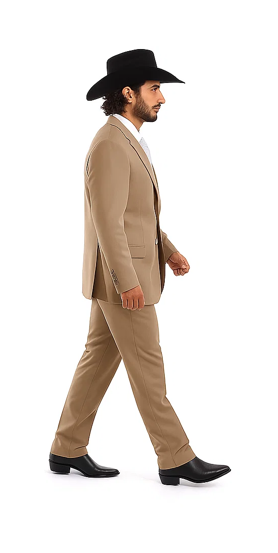 Bolzano Men's 2 Button 100% Polyester Fully Lined Dress Suit - Image 9