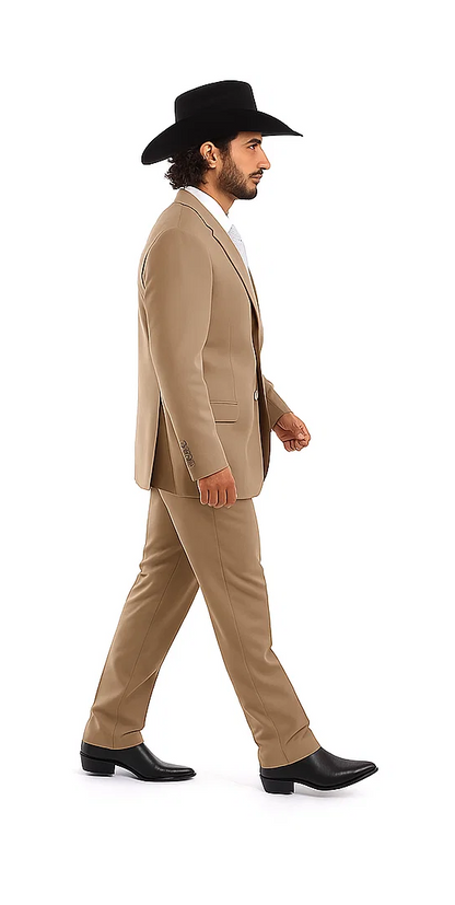 Bolzano Men's 2 Button 100% Polyester Fully Lined Dress Suit - Image 9
