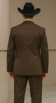 Bolzano Men's Fully Lined 2 Buttons 100% Polyester Dress Suits - Image 2