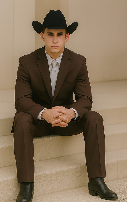 Bolzano Men's Fully Lined 2 Buttons 100% Polyester Dress Suits