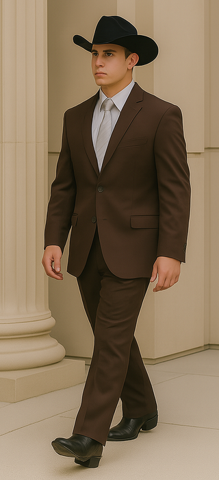 Bolzano Men's Fully Lined 2 Buttons 100% Polyester Dress Suits