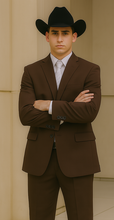 Bolzano Men's Fully Lined 2 Buttons 100% Polyester Dress Suits