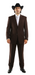 Bolzano Men's Fully Lined 2 Buttons 100% Polyester Dress Suits