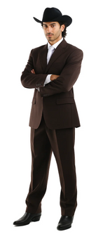 Bolzano Men's Fully Lined 2 Buttons 100% Polyester Dress Suits - Image 4