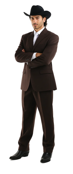 Bolzano Men's Fully Lined 2 Buttons 100% Polyester Dress Suits