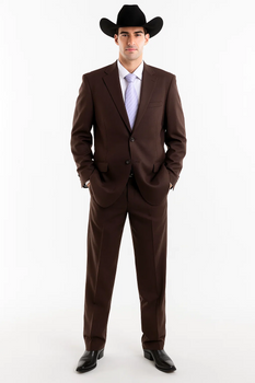 Bolzano Men's Fully Lined 2 Buttons 100% Polyester Dress Suits - Image 7