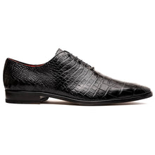 Marco Di Milano Bono Black Alligator Wholecut Oxfords