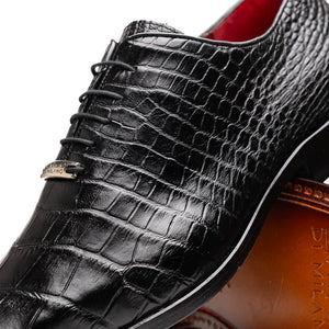Marco Di Milano Bono Alligator Wholecut Oxfords Black