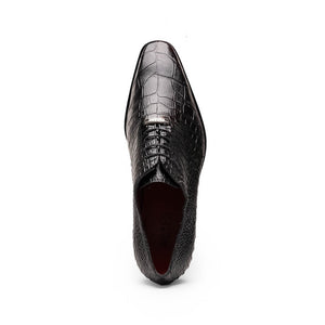 Marco Di Milano Bono Alligator Wholecut Oxfords Black