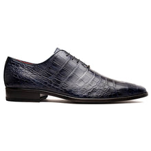 Marco Di Milano Bono Navy Alligator Wholecut Oxfords