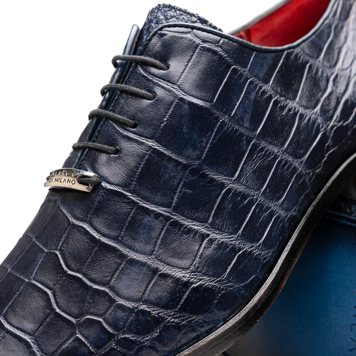 Marco Di Milano Bono Alligator Wholecut Oxfords Navy