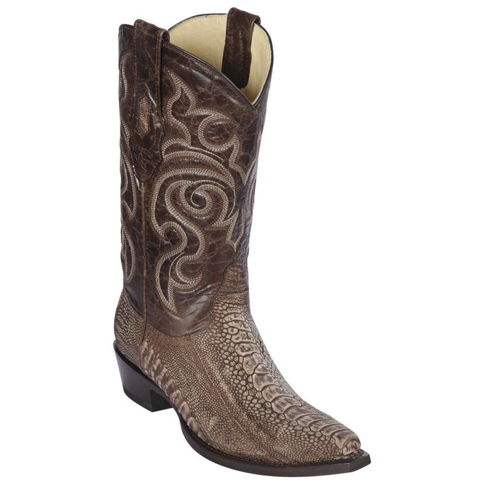 Botas de Avestruz Pata Horma Punta Recortada