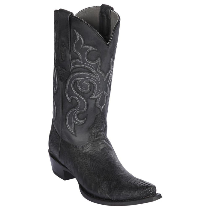 Botas de Avestruz Pata Horma Punta Recortada