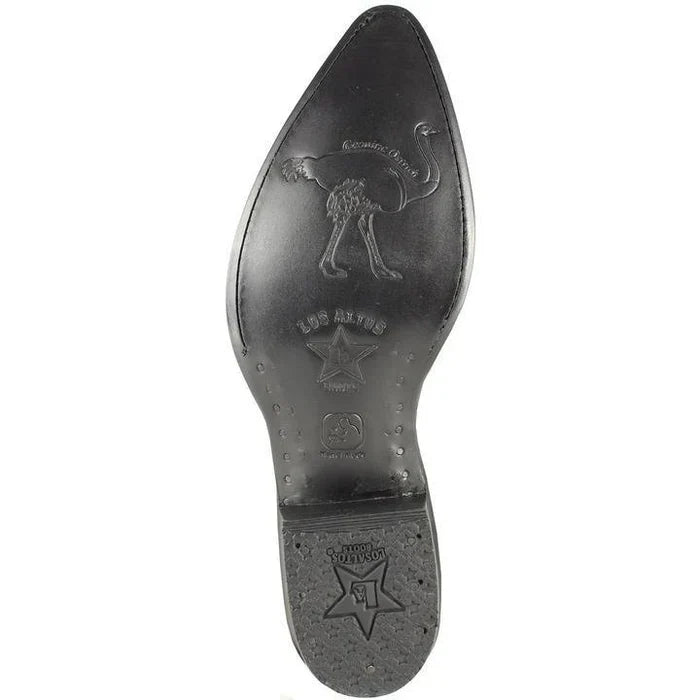 Botas de Avestruz Original Horma Puntal Color Blanco LAB