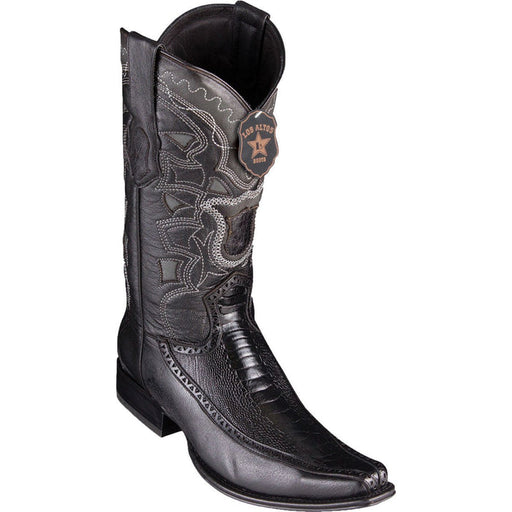 Botas de Avestruz Pata con Venado Horma Europea LAB
